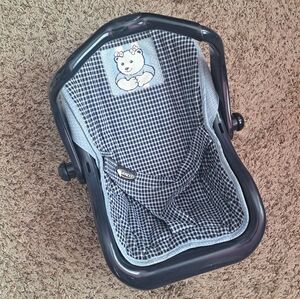 Graco Vintage Toy Car Seat Carrier - Navy & White Gingham